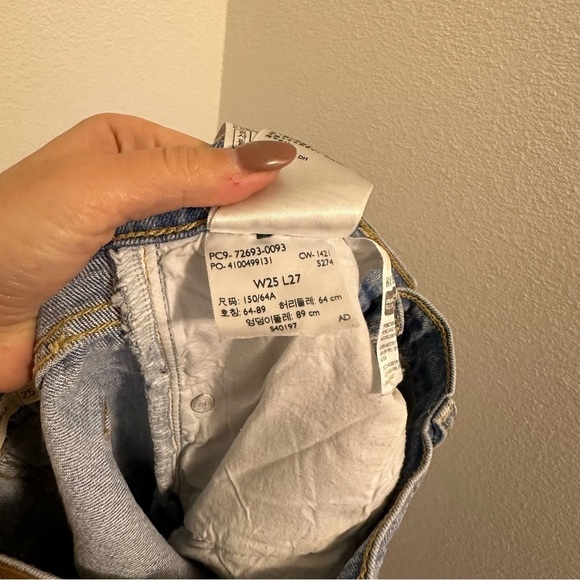 Levi’s Ribcage Straight Ankle Jeans Size 25 Women’s Light Wash High Rise Cotton - Picture 11 of 11